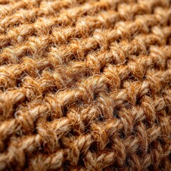 Intricate details of textured upholstery fabric reveal the craftsmanship and warmth of natural fibers in stunning macro view