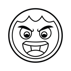 vector illustration of face of a face