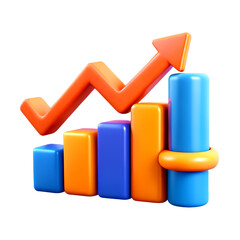 Stock market rise chart displaying financial market success Vector illustration