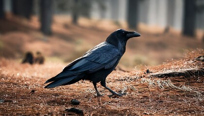 crow on the ground