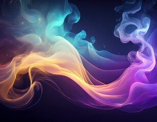 ethereal smoke surreal drifting vapor with a soft neon glow