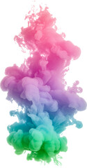 Fototapeta premium green blue pink smoke ink effect with transparent background