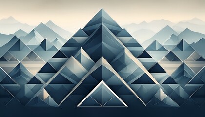 misty mountain a series of overlapping triangles in progressivel