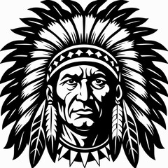 Obraz premium native indian vector usa