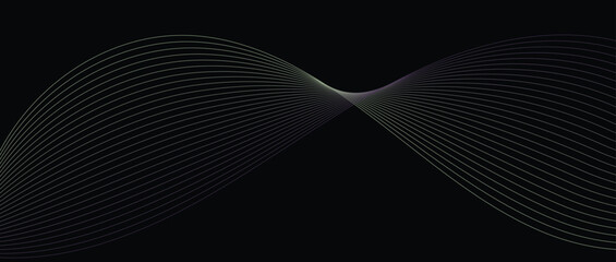 Abstract wave lines in blue gradient on minimalist background. Futuristic and dynamic look, perfect for tech, digital, and modern design projects.