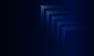 Dark blue abstract Light out technology and with neon dots with glowing arrow lines futuristic concept. Hitech communication concept innovation background, vector design