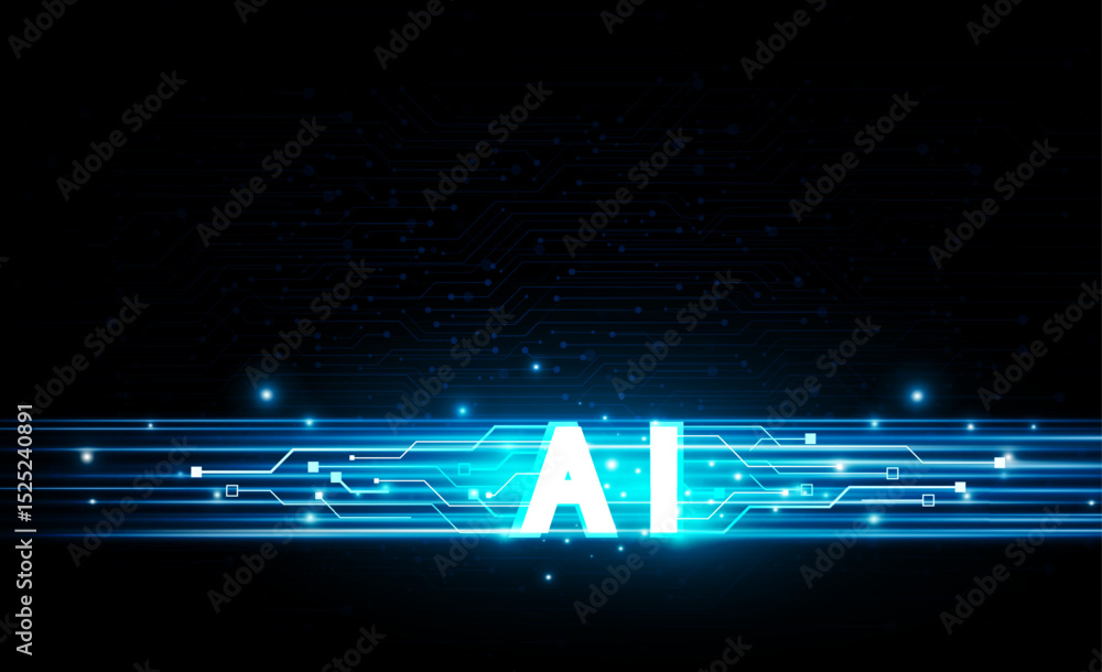 Aufkleber abstract artificial intelligence key door open light out success background hitech communication con