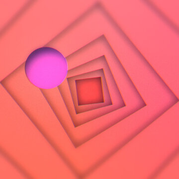 Ball Motion Tunnel Square Logo Reveal MOGRT 301
