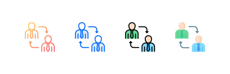 Exchange icon set multiple style collection