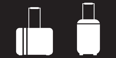 Suitcase icon. Luggage bag icon set. luggage for travel Baggage trip or travel bag vector pictogram sign icon symbol ui and ux design, glyphs and stroke line