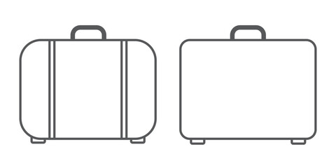 Suitcase icon. Luggage bag icon set. luggage for travel Baggage trip or travel bag vector pictogram sign icon symbol ui and ux design, glyphs and stroke line