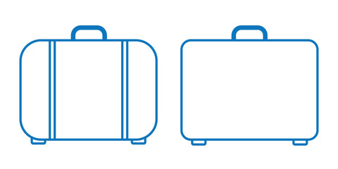 Suitcase icon. Luggage bag icon set. luggage for travel Baggage trip or travel bag vector pictogram sign icon symbol ui and ux design, glyphs and stroke line