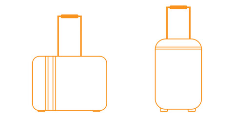 Suitcase icon set. Travel bag icon. Suitcase icon .Print Travel Luggage icon, Suitcase icon web. Vector icon suitcase. Travel bag icon flat. Suitcase icon new. Baggage icon.