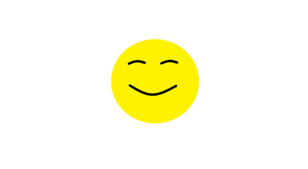 smiley face on white background