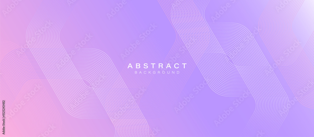Aufkleber Minimal pastel abstract background with soft curved line patterns