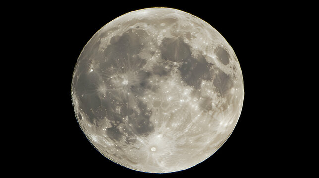 Detailed lunar surface capturing a waxing gibbous phase against a black backdrop