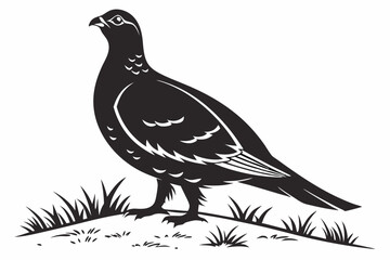 grouse sihouette black vector