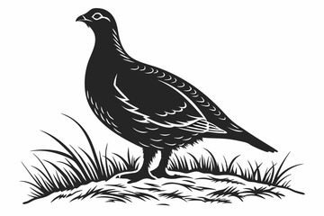 grouse sihouette black vector