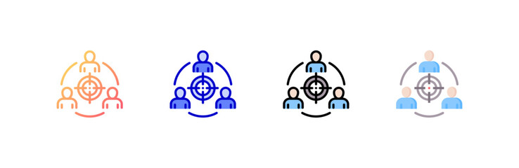 Focus Group icon set multiple style collection