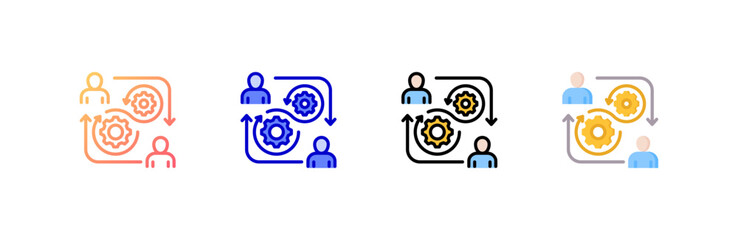 Alignment icon set multiple style collection