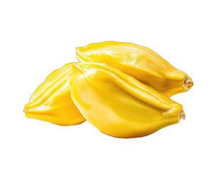 Three bright yellow, smooth, fruit