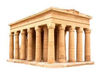 Fototapeta premium Exploring ancient architecture temple structure historical site 3d model cultural heritage isolated on transparent background