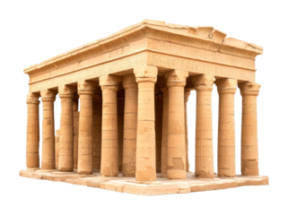 Exploring ancient architecture temple structure historical site 3d model cultural heritage isolated on transparent background
