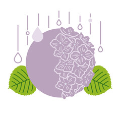 紫陽花のフレーム