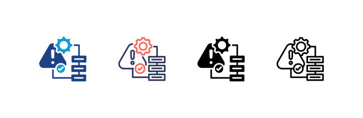 Procedure icon set multiple style collection