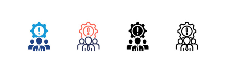 Team icon set multiple style collection