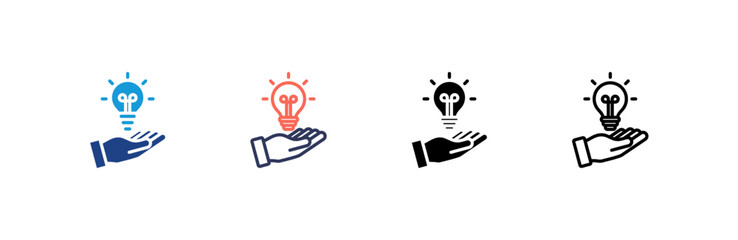 Solution icon set multiple style collection