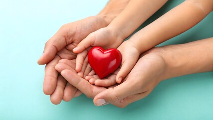 Obraz premium Heartfelt Unity: Compassionate Hands Holding Hope