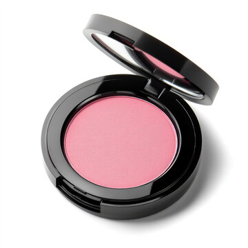 Vibrant blush compact with smooth texture and soft pink color
