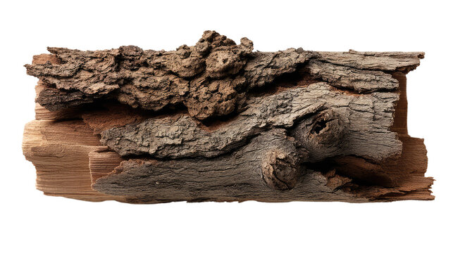 Rough Tree Bark Texture: Close-up view of a piece of tree bark, showing intricate texture and patterns. The bark is dark brown and gray, with deep crevices and knots. Perfect for background. - Powered by Adobe