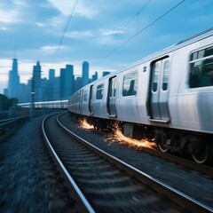 Naklejka premium train in motion