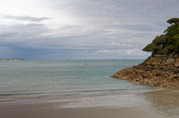 plage et côte de dinard, bretagne, ile et vilaine, 