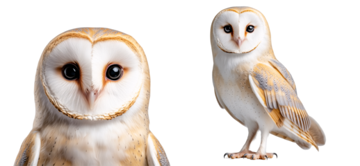 set of owl isolated on a transparent background	