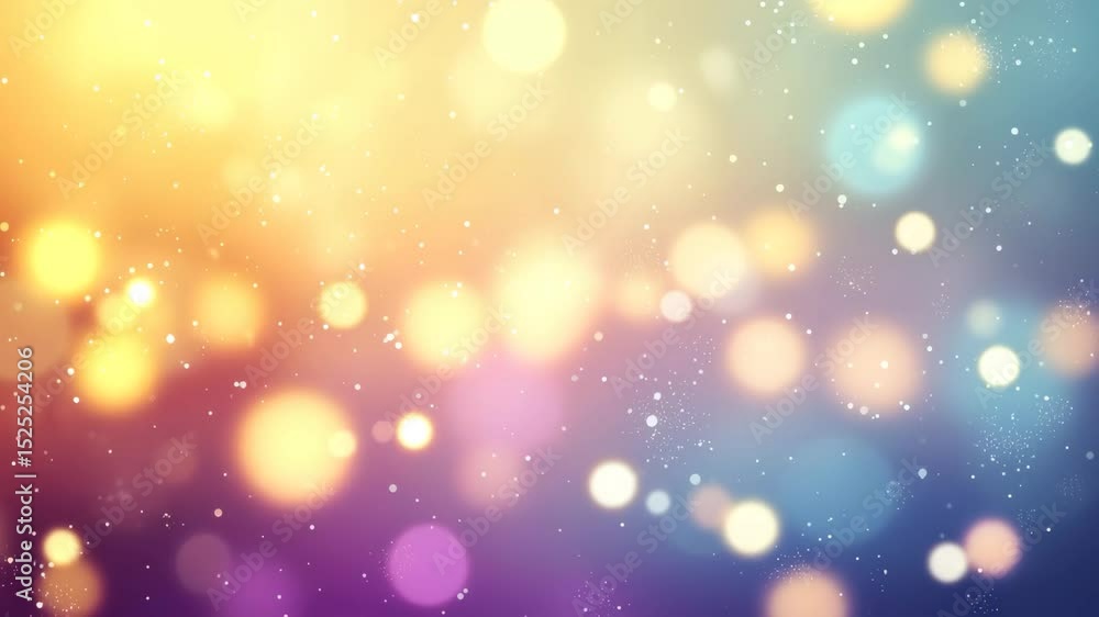 Poster sparkling bokeh lights background with colorful gradient