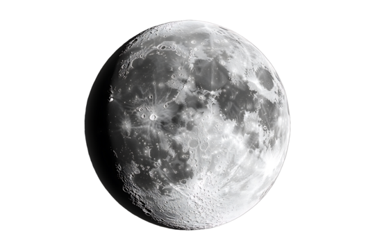 full moon isolated on transparent background