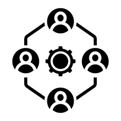 Management icon with glyph style
