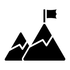 Goal icon with glyph style
