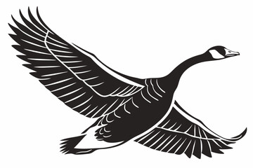 goose sihouette black vector