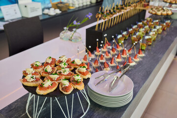 An Elegant Assortment of Gourmet Desserts and Savory Snacks Beautifully Arranged on Table