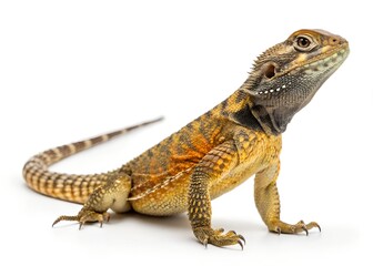 Obraz premium Macro Uromastyx Lizard on White Background – Full Body 8K Detail