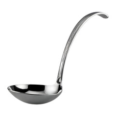 Silver Ladle Isolated on Transparent Background &ndash; Kitchen Utensil for Cooking and Serving