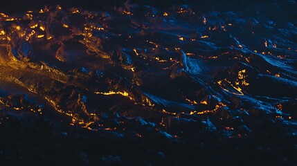 Abstract landscape with lava flow texture