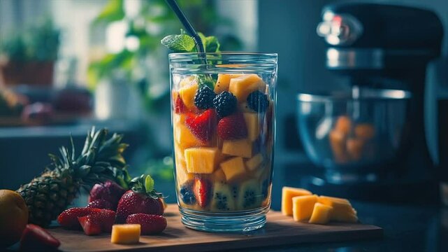 Refreshing fruit infused water