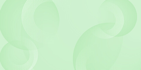 Minimalist soft Abstract Background in Gradient green and white Tones with Circles. Circle effect style geometric, abstract background.