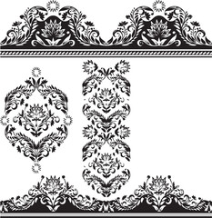 Beautiful flower art and mandala vector design