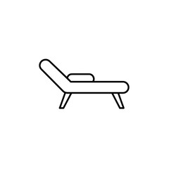Fototapeta premium Simple outline of chaise lounge in minimalist style for comfort 